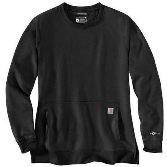 Carhartt Women's Force Relaxed Fit Lightweight Sweatshirt black medium NEW - Picture 1 of 5